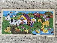 Dřevěné puzzle veklé farmářka