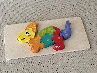 Dřevěné puzzle malý dinosaurus 3