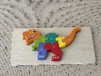 Dřevěné puzzle malý dinosaurus 4